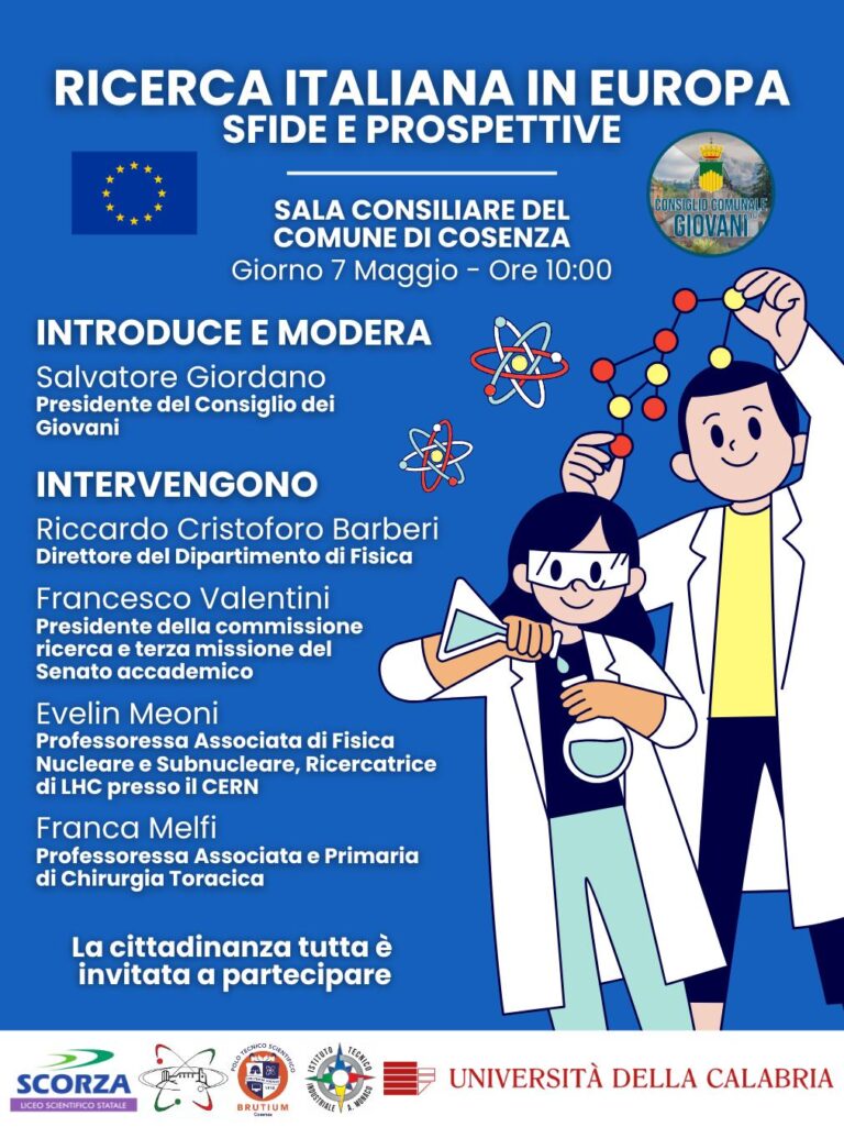 Il Liceo Scorza alla conferenza “Ricerca italiana in Europa: sfide e prospettive”