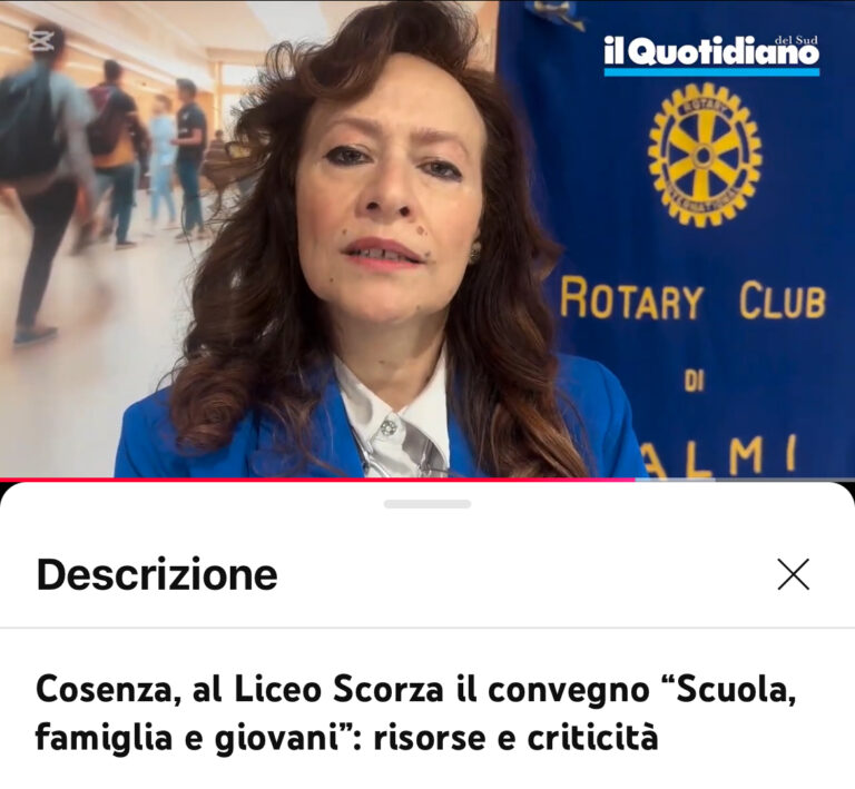 Il Quotidiano del Sud parla del convegno al Liceo Scorza di Cosenza!