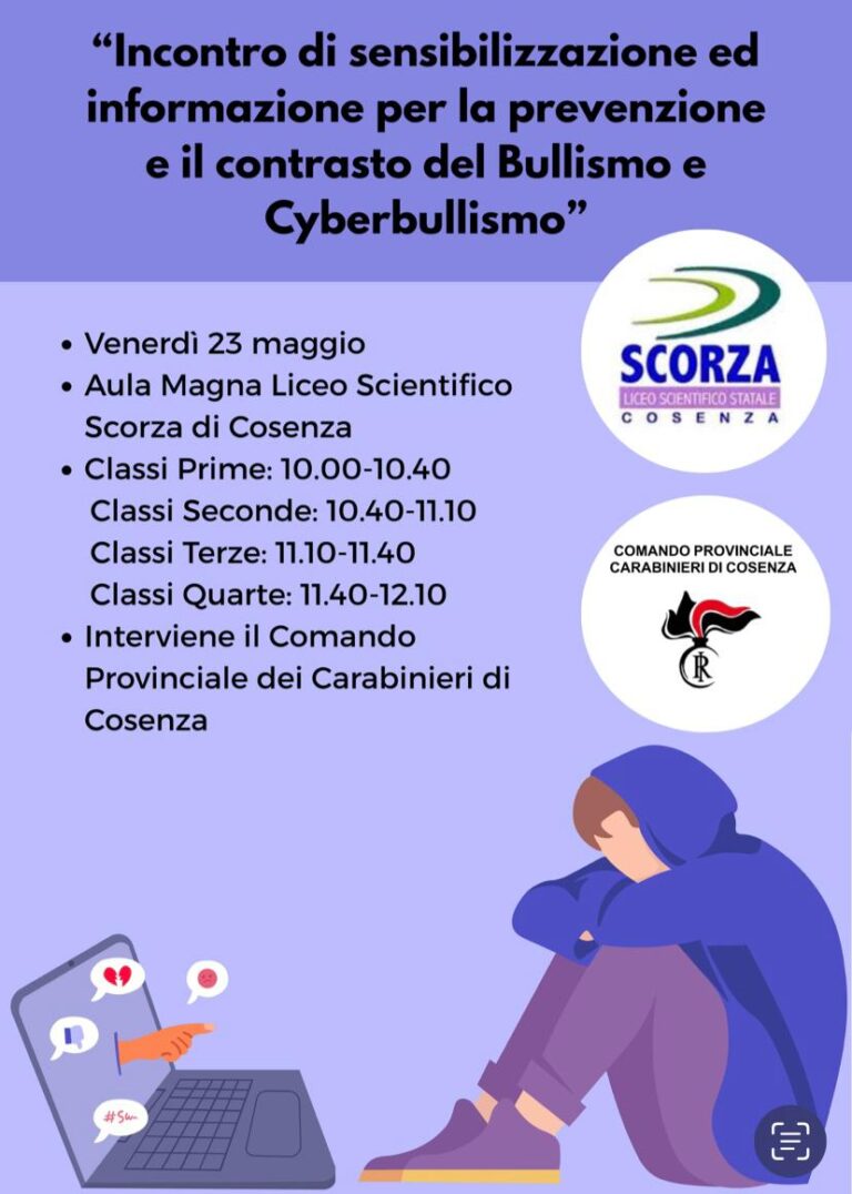 Incontro contro il Bullismo e il Cyberbullismo